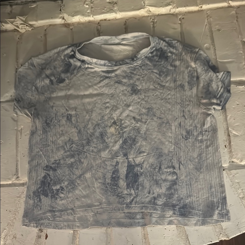 lululemon athletica Blue Tie-Dye Short Sleeve Tee